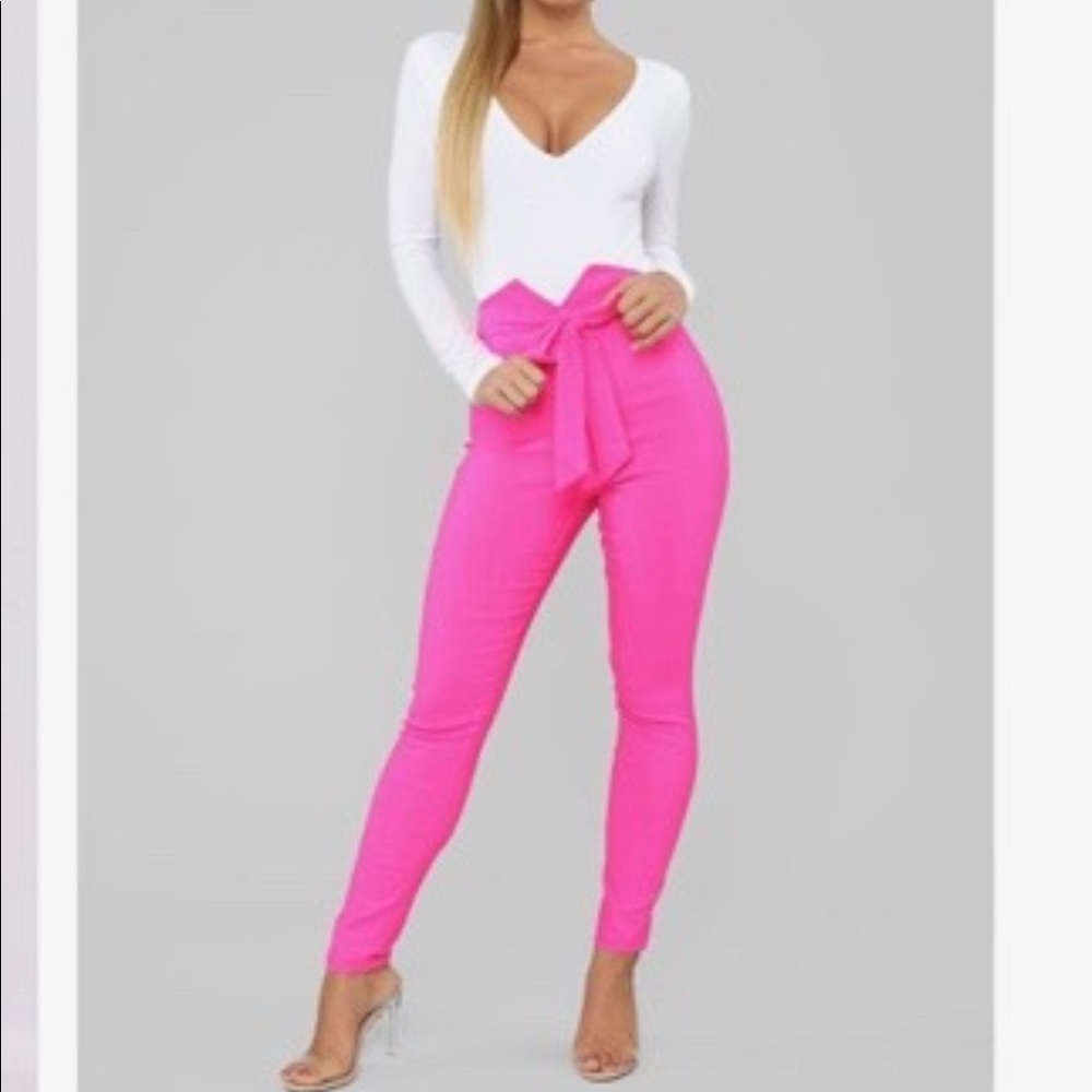 Fashion Nova bright pink pants